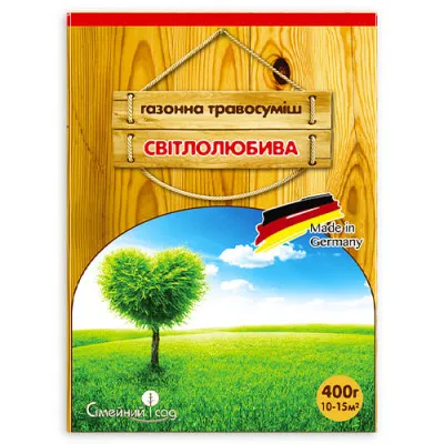 Газонна травосуміш Світлолюбива 0,4кг фото