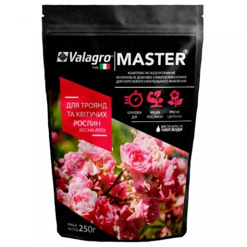 Комплексне мінеральне добриво для троянд і квітучих Master (Майстер), 250г, Весна-Літо, NPK 15.5.30 фото