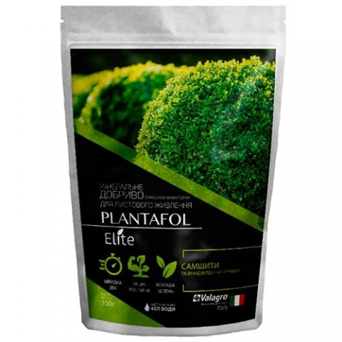 Комплексне мінеральне добриво для самшиту та вічнозелених чагарників, Plantafol Elite (Плантафол Еліт), 100г, NPK 20.20.20 фото