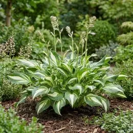 Хоста Undulata Mediovariegata фото