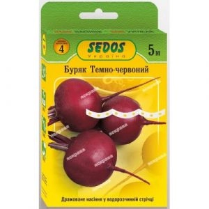 Буряк на стрічці Темно-червона 5м фото