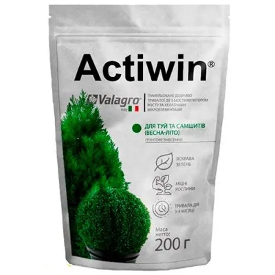 Комплексное минеральное удобрение для туй и самшитов Actiwin (Активин), 200г, NPK 12.5.20, Весна-Лето, фото