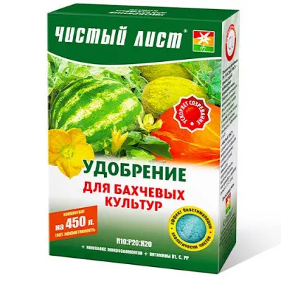 Удобрение для бахчевых культур Чистый лист 300г фото