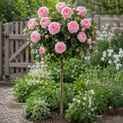 Роза штамбовая Peony Pink фото