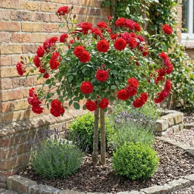 Роза штамбовая Scarlet Meillandecor фото
