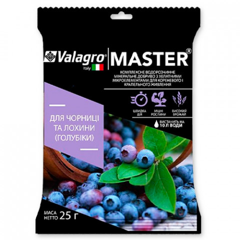 Комплексное минеральное удобрение для черники и голубики высокорослой Master (Мастер), 25г, NPK 13.40.13 фото