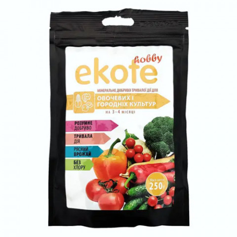Удобрение Ekote для овощей и огородных культур 3-4 месяца, 250г фото