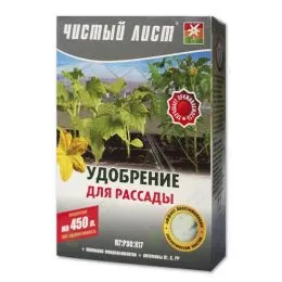 Удобрение Чистый лист для рассады, 300г фото